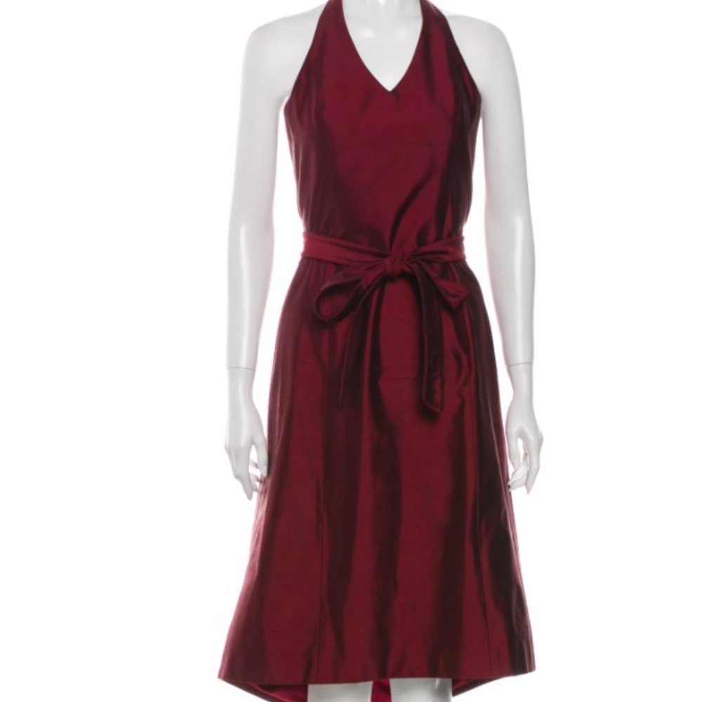JENNY YOO Silk Midi Length Dress